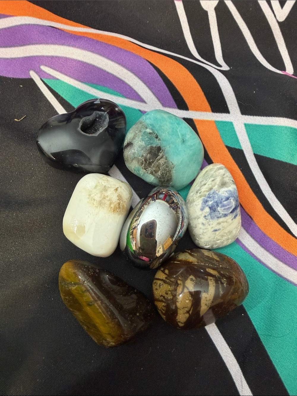 Polished Tumbled Gemstone Accent Set — Multicolor Decorative Stones
